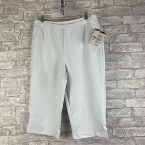 Bob Mackie‎ Wearable Art White Stretch Pull On Capri Pants Size M NWT
